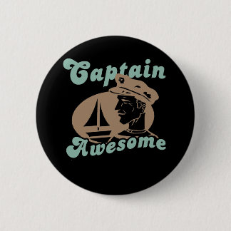 Badge Rond 5 Cm Capitaine Awesome
