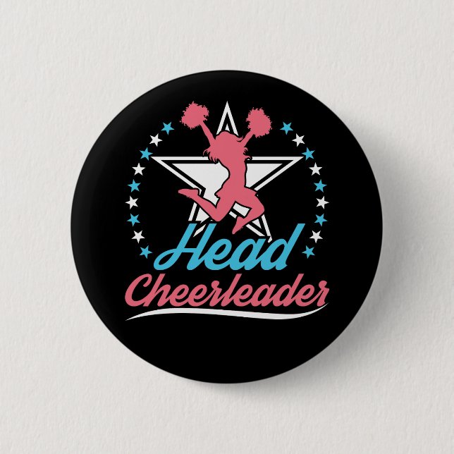 Badge Rond 5 Cm Capitaine chef Pom-pom girl (Devant)
