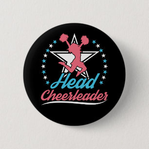 Badge Rond 5 Cm Capitaine chef Pom-pom girl