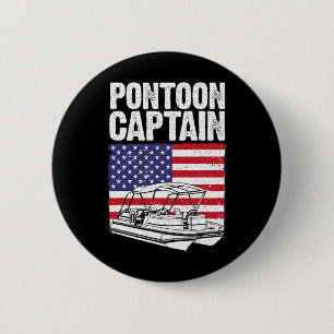 Badge Rond 5 Cm Capitaine de bateau ponton cool art pour hommes fe