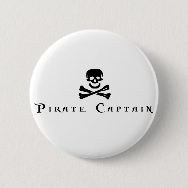 Badge Rond 5 Cm Capitaine de pirate (Devant)
