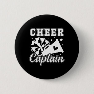 Badge Rond 5 Cm Capitaine de pom-pom girls Capitaine de cheerleadi