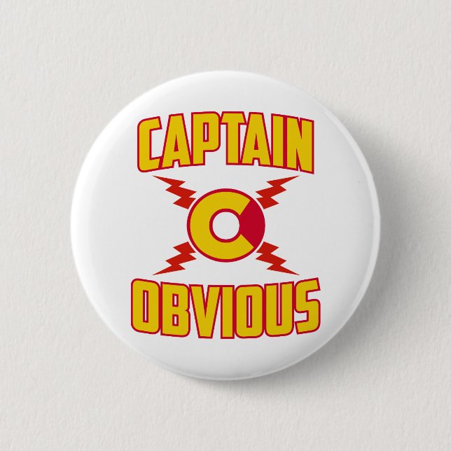 Badge Rond 5 Cm Capitaine Évident (Devant)