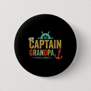 Badge Rond 5 Cm Capitaine Grand-père Pontoon Lake Marin Pêche en b