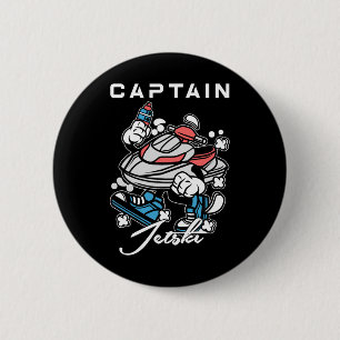 Badge Rond 5 Cm Capitaine Jet Ski Sports d'eau extrêmes Jetski Jet