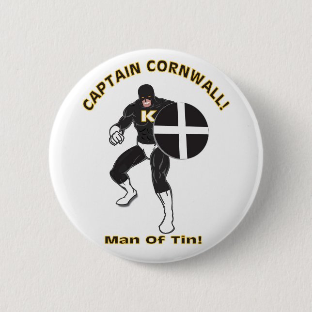 Badge Rond 5 Cm Capitaine les Cornouailles (Devant)