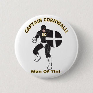 Badge Rond 5 Cm Capitaine les Cornouailles