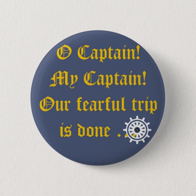 Badge Rond 5 Cm Capitaine My Captain (Devant)