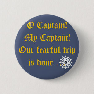 Badge Rond 5 Cm Capitaine My Captain