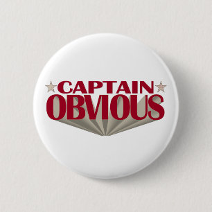 Badge Rond 5 Cm Capitaine Obvious