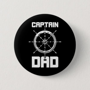 Badge Rond 5 Cm Capitaine Papa Bateau Navire Yacht Père Papa