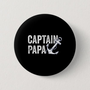 Badge Rond 5 Cm Capitaine Papa Pontoon Cadeau Lac Marin Bateau de 