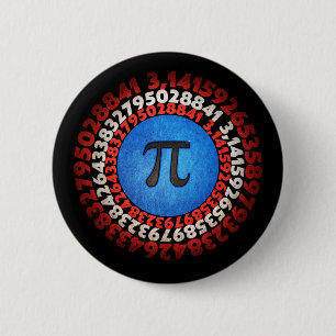 Badge Rond 5 Cm Capitaine Pi Superhero Shield Nerdy Math Pi Day