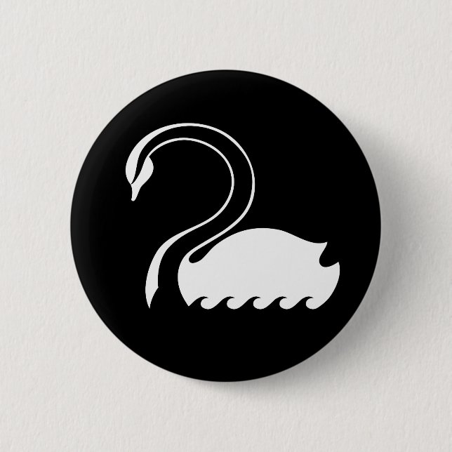 Badge Rond 5 Cm Capitaine Swan Flag Button (Devant)