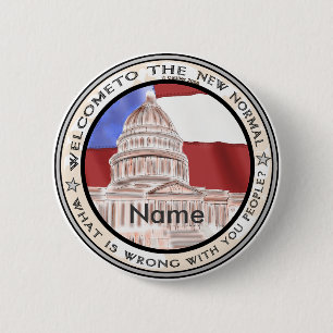 Badge Rond 5 Cm Capitol Nouvelle politique normale