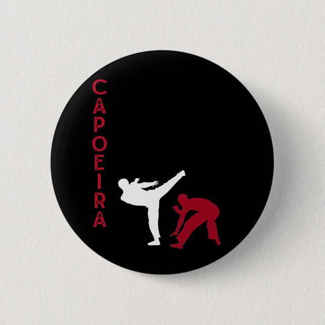 Badge Rond 5 Cm Capoeira Arts martiaux brésiliens (Devant)