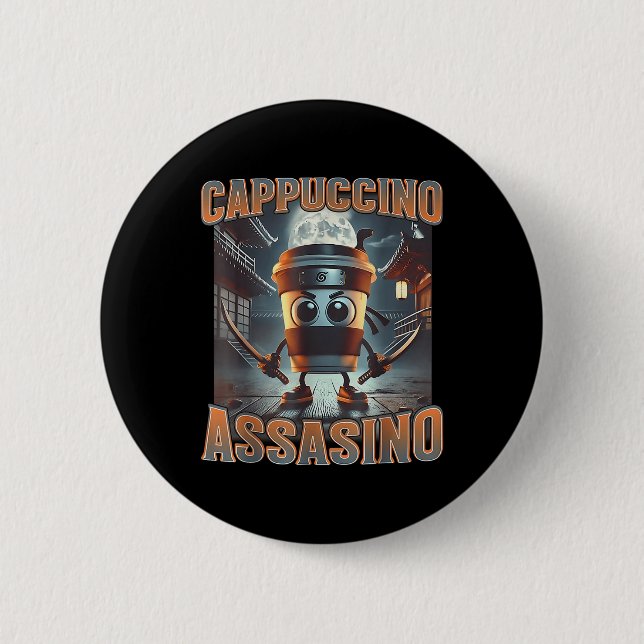 Badge Rond 5 Cm Cappuccino Italien (Devant)