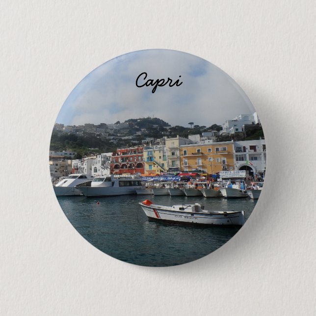 Badge Rond 5 Cm Capri, Italie (Devant)