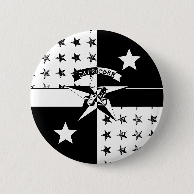 Badge Rond 5 Cm Capricorne (Devant)