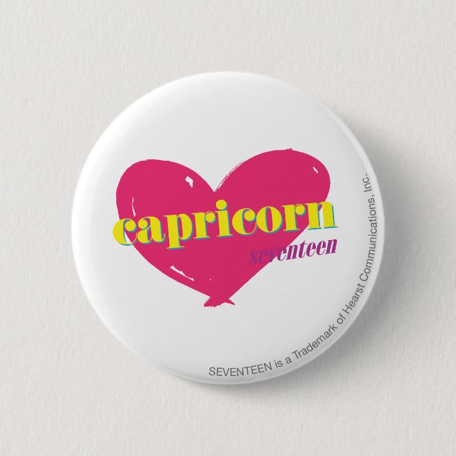 Badge Rond 5 Cm Capricorne (Devant)