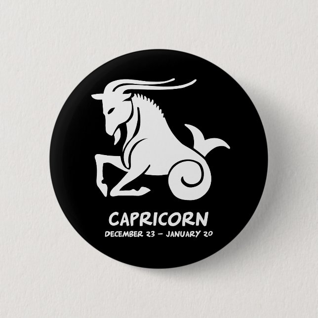 Badge Rond 5 Cm Capricorne (Devant)