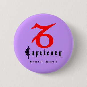 Badge Rond 5 Cm Capricorne, Horoscope, zodiaque, astrologie
