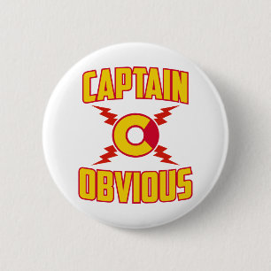 Badge Rond 5 Cm Captain Obvious