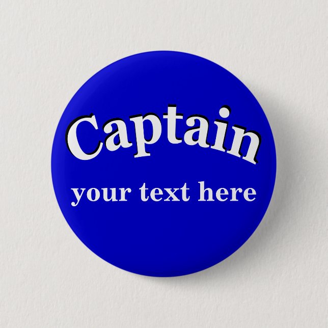 Badge Rond 5 Cm Captain pour personnaliser (Devant)