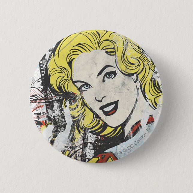 Badge Rond 5 Cm Capteurs de bande dessinée Supergirl 1 (Devant)