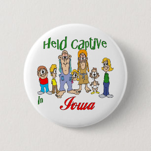 Badge Rond 5 Cm Captif tenu en Iowa