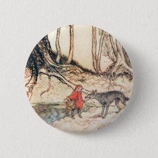 Badge Rond 5 Cm Capuchon rouge