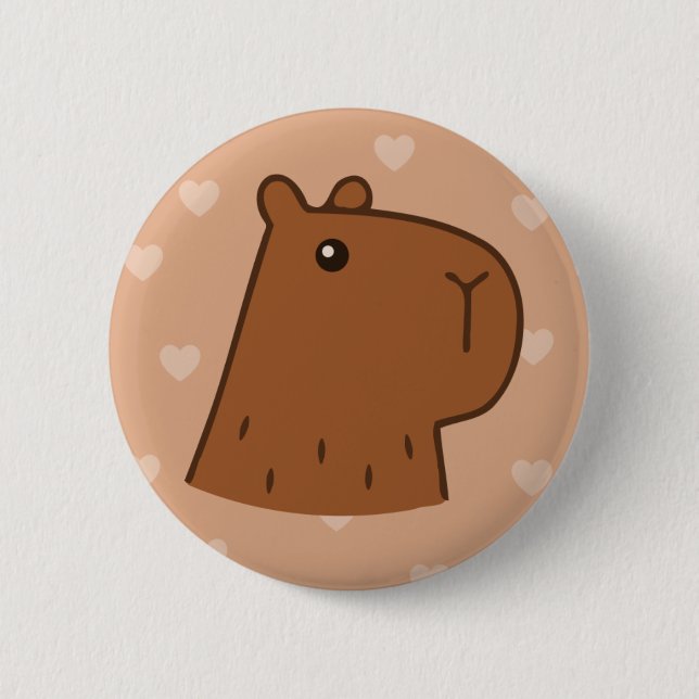 Badge Rond 5 Cm Capybara (Devant)