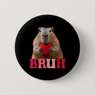 Badge Rond 5 Cm Capybara Bruh Mème Drôle Dire Ados Garçons Valenti