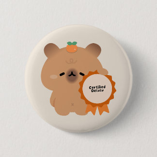 Badge Rond 5 Cm Capybara Delulu certifié