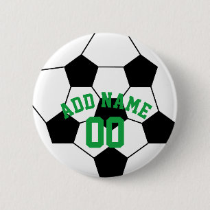 Badge Rond 5 Cm Car de ballon de football - nombre moderne de nom