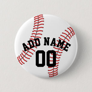 Badge Rond 5 Cm Car de base-ball - nombre moderne de nom de dessin