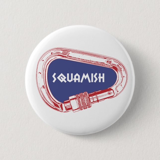 Badge Rond 5 Cm Carabinier Escalade Squamish (Devant)