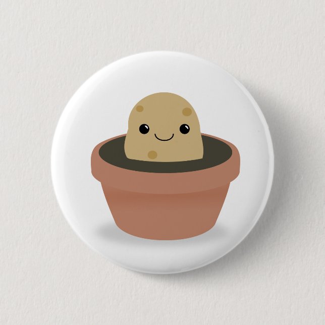 Badge Rond 5 Cm Caractère de pomme de terre (Devant)