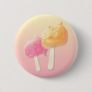 Badge Rond 5 Cm Caractère Popsicles