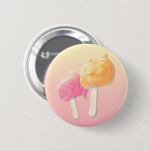 Badge Rond 5 Cm Caractère Popsicles