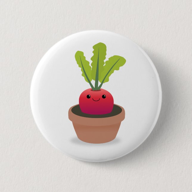 Badge Rond 5 Cm Caractère Radish (Devant)