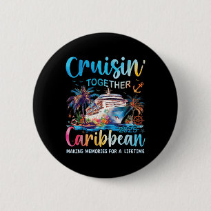 Badge Rond 5 Cm Caraibes Croisière Famille Vacances 2025 Croisin’