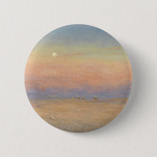 Badge Rond 5 Cm Caravane de désert (Devant)