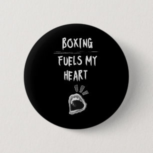 Badge Rond 5 Cm Carburants de boxe Mon coeur Punching Sac Gants En