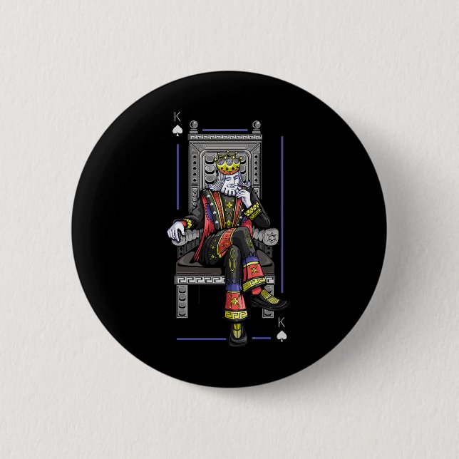Badge Rond 5 Cm Card King (Devant)