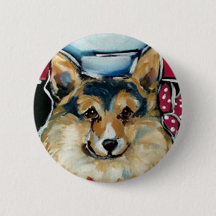 Badge Rond 5 Cm Cardigan Welsh Corgi