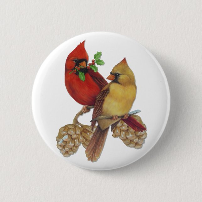 Badge Rond 5 Cm Cardinal Pair (Devant)