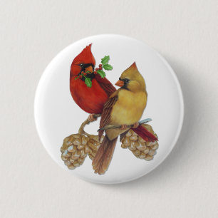 Badge Rond 5 Cm Cardinal Pair