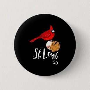 Badge Rond 5 Cm Cardinal Rouge de Saint-Louis Numéro 50 Art de Bas