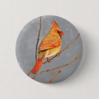 Cardinal sur la peinture de branche - Art original
